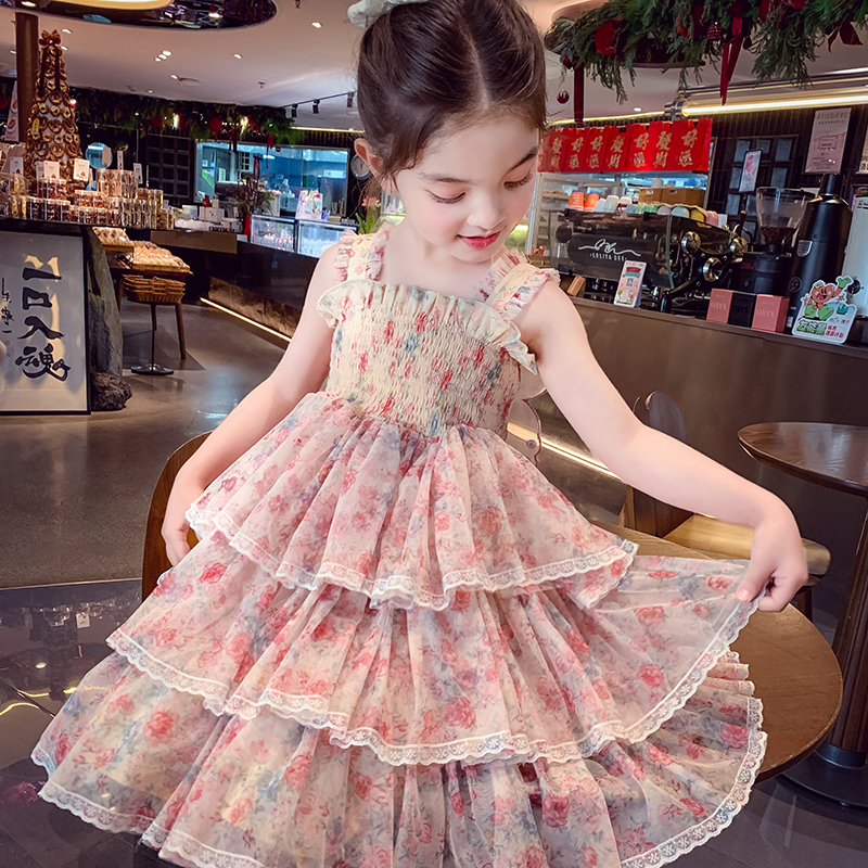 Baby Clothing Dresser - Summer Kids Girl Multi-Layered Ruffle Dress