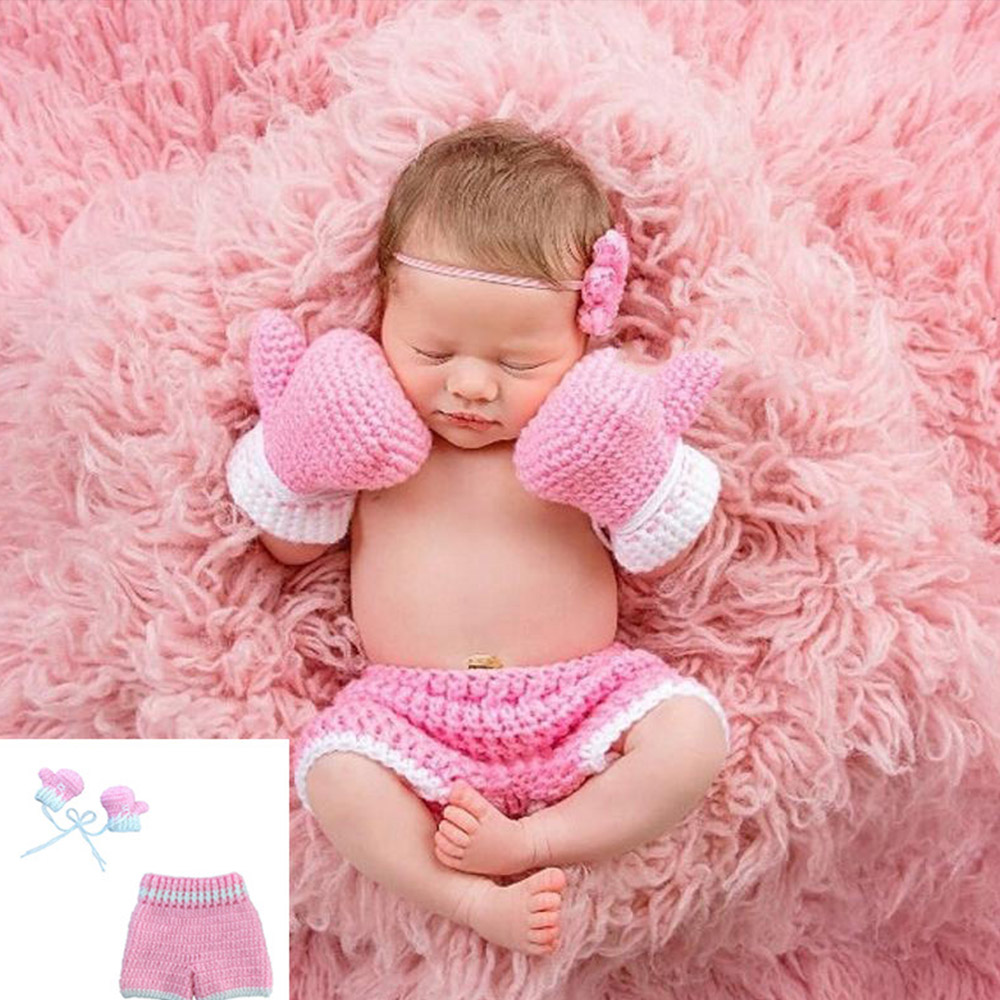 Baby Clothing Crochet - 2pcs/set Newborn Baby Boxing Dress Up