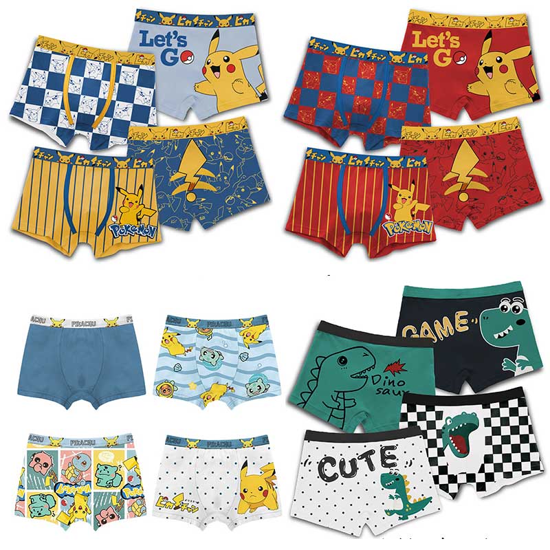 Baby Clothing Model - Anime Pokemon Children's Boys Underwear Pure