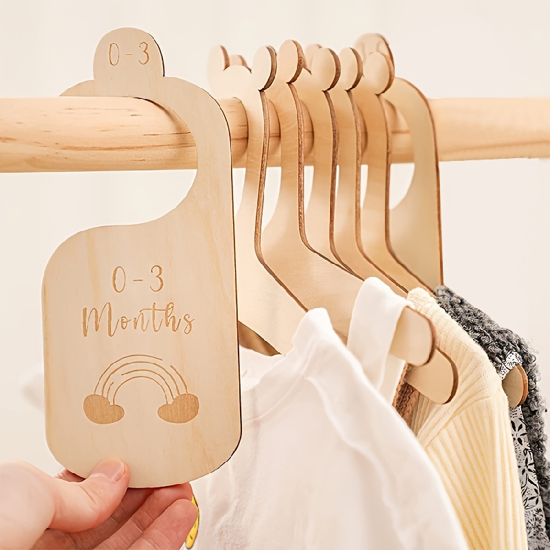 7pcs/set Wooden Baby Closet Si – обзор и цена Baby Clothing Hanger Dividers