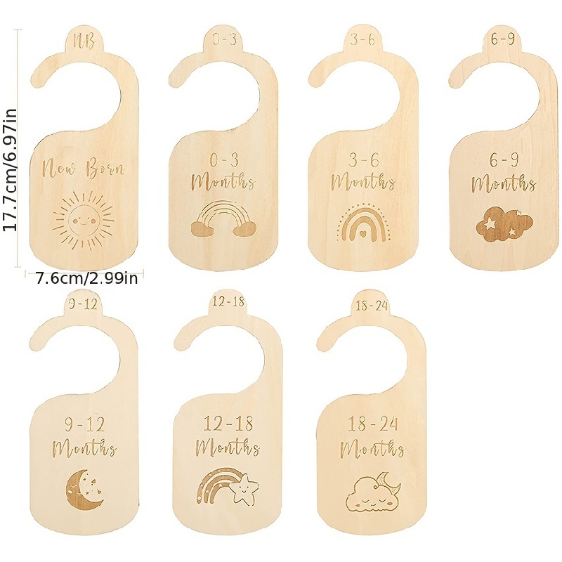7pcs/set Wooden Baby Closet Si – обзор и цена Baby Clothing Hanger Dividers
