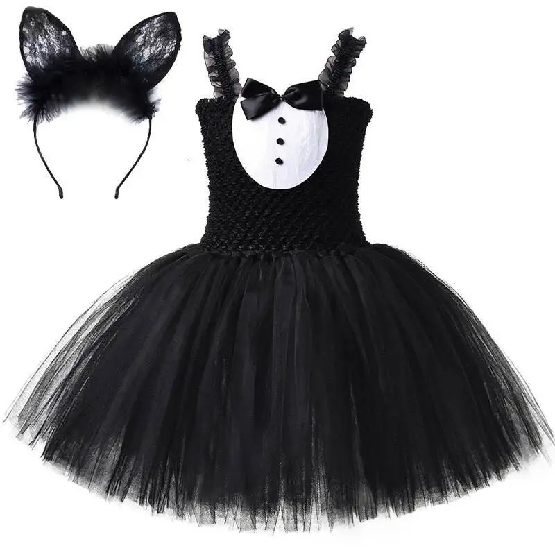 White Black Cat Tutu Dress for – обзор и цена Baby Clothing Crochet