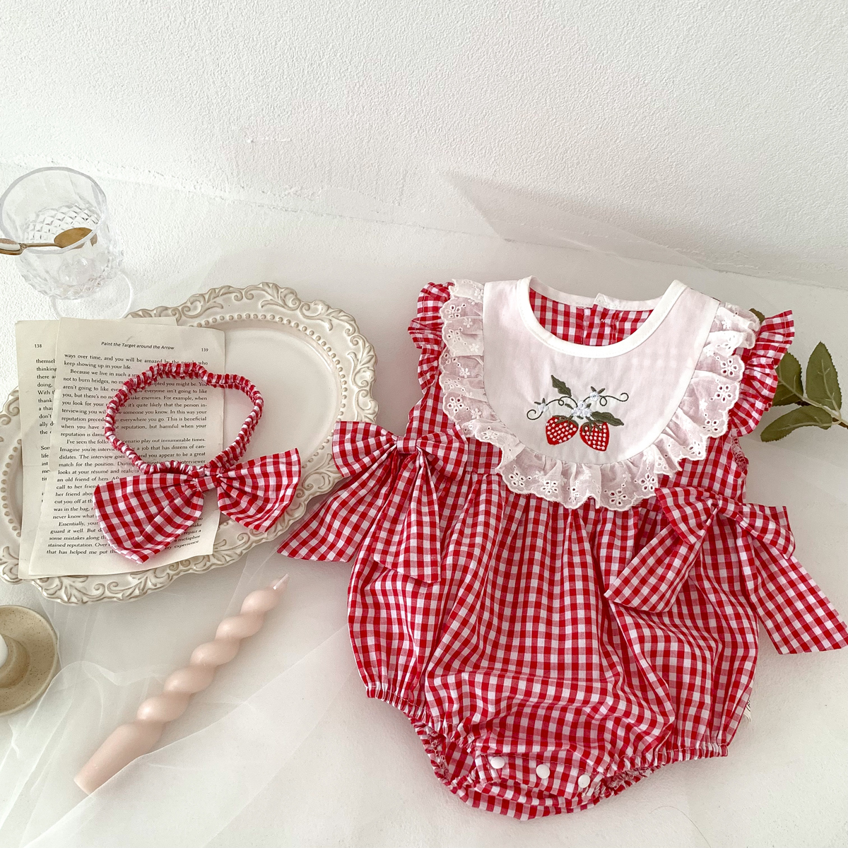 Summer Baby Girls Romper+Headb – обзор и цена Baby Clothing Online