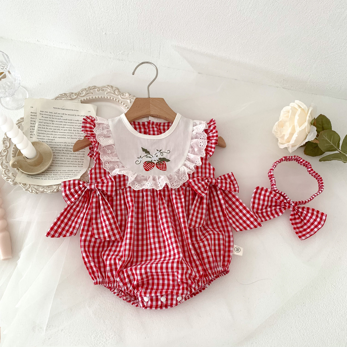 Summer Baby Girls Romper+Headb – обзор и цена Baby Clothing Online
